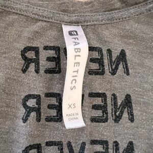 Fabletics Heather Gray Graphic Tee